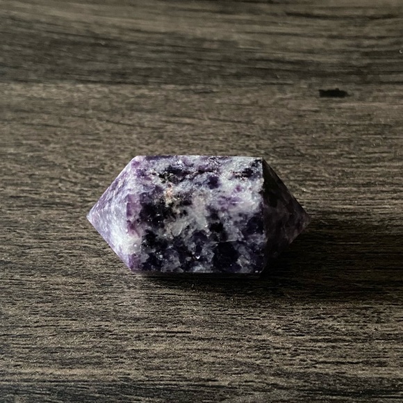 Lepidolite Crystal Double Point Carving - Picture 1 of 6